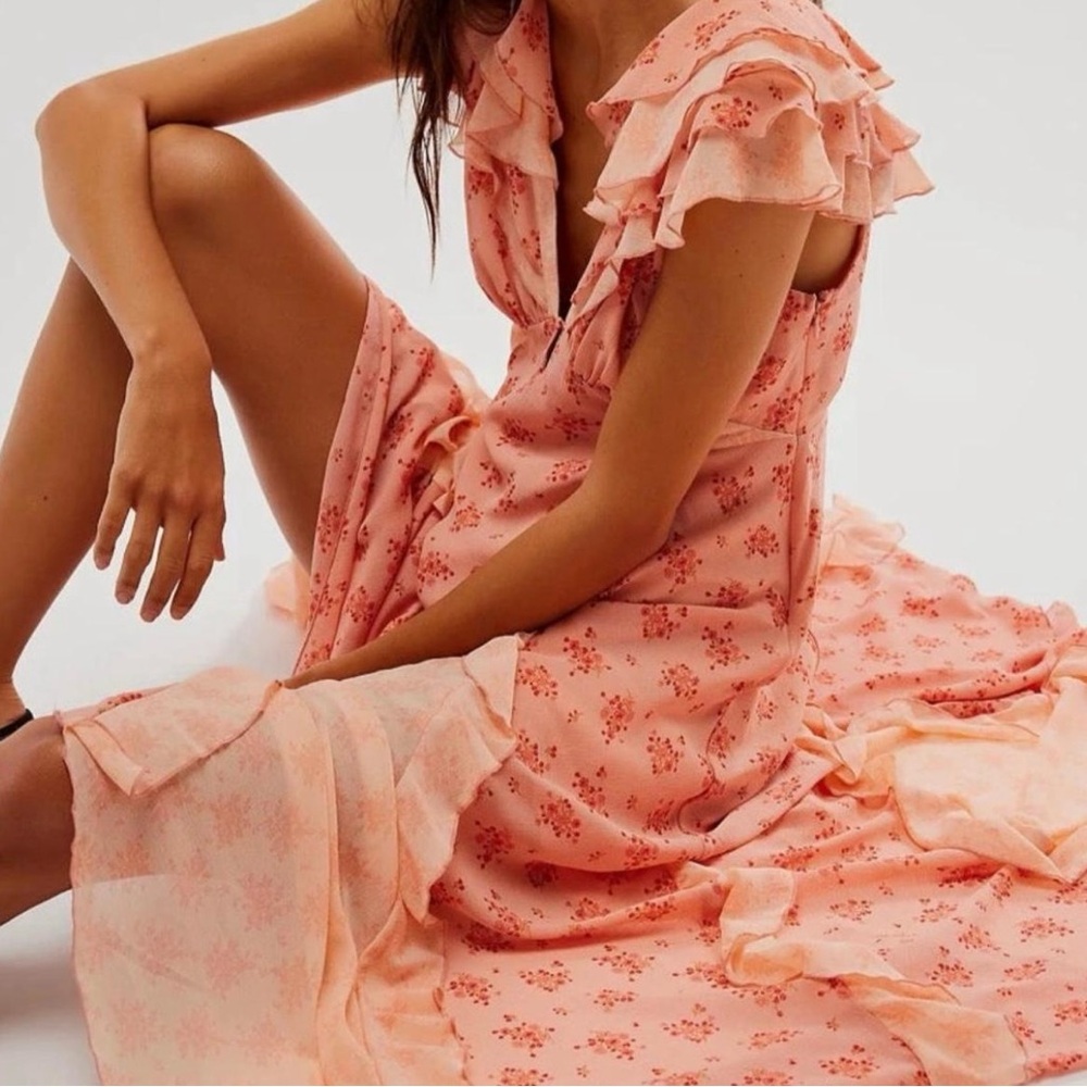 NWT Free People Joaquin dress in pink size small